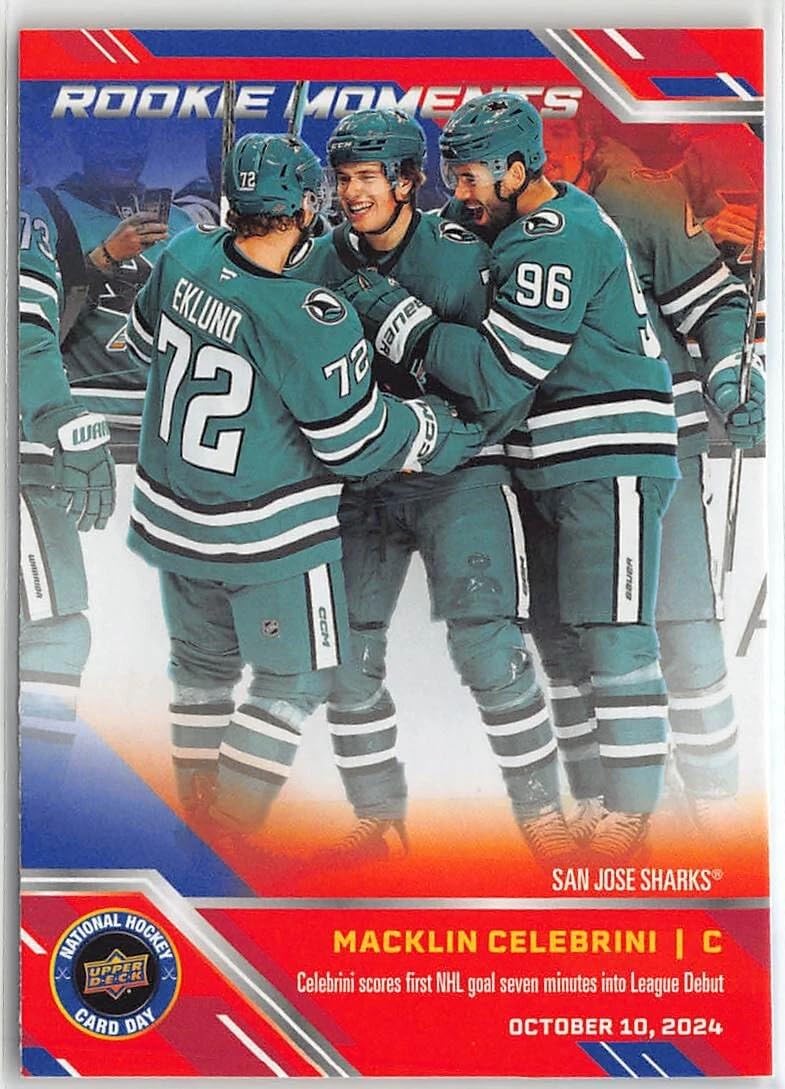 イルミナティカードBillClinton、HillaryClintonフリーメイ 2025 Upper Deck Macklin CELEBRINI RC Rookie National Hockey Day